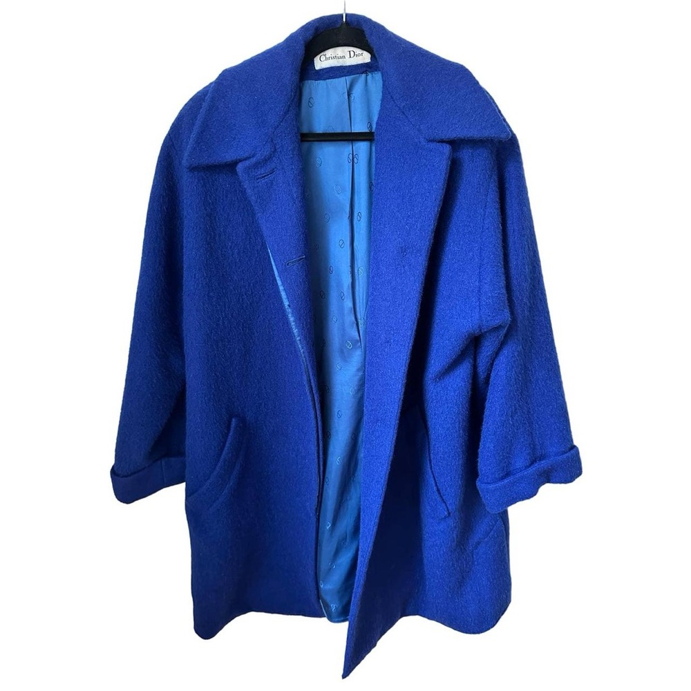 VTG Dior Women's Vibrant Royal Blue Pea Coat